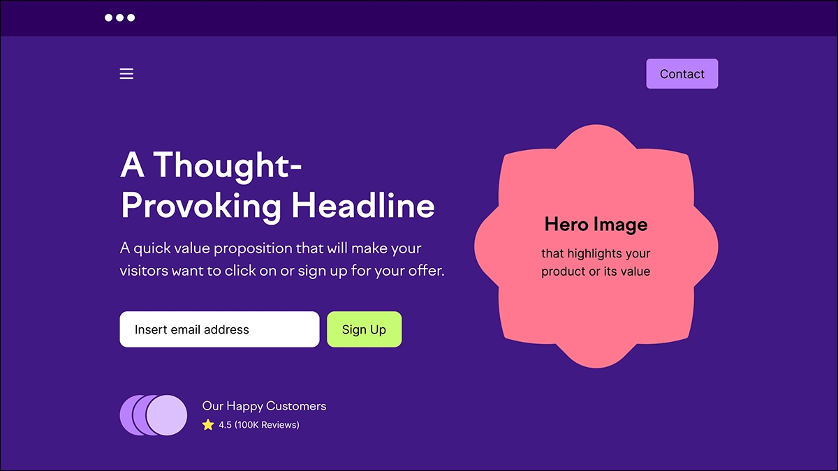 create an landing page